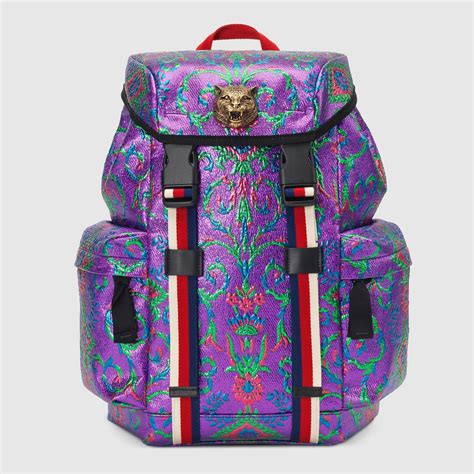 gucci brocade backpack|authentic Gucci backpack.